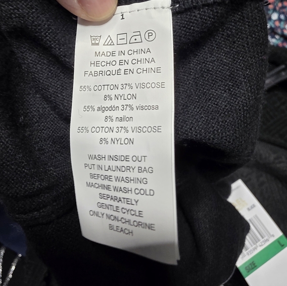 MICHAEL Michael Kors Black Joggers with White Stripes Size Large NWT - Picture 6 of 7